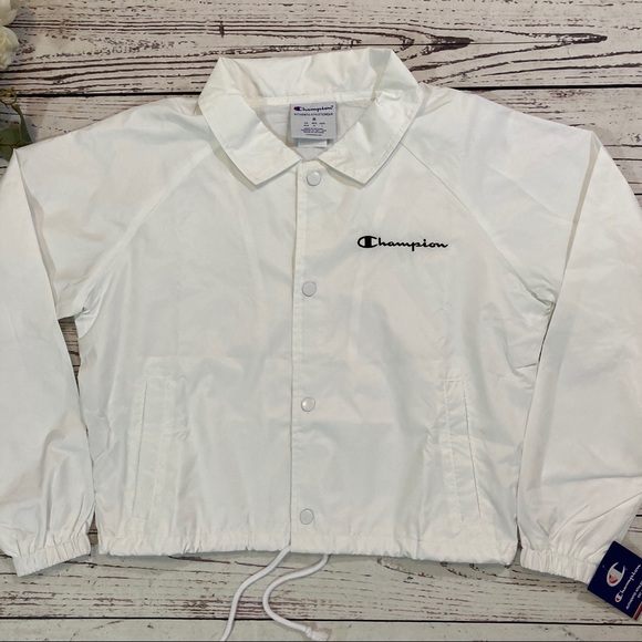 Champion white cropped full zip jacket NWT - Picture 6 of 9